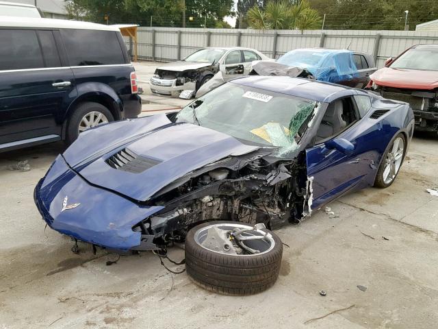 1G1YA2D70J5106366 - 2018 CHEVROLET CORVETTE S BLUE photo 2