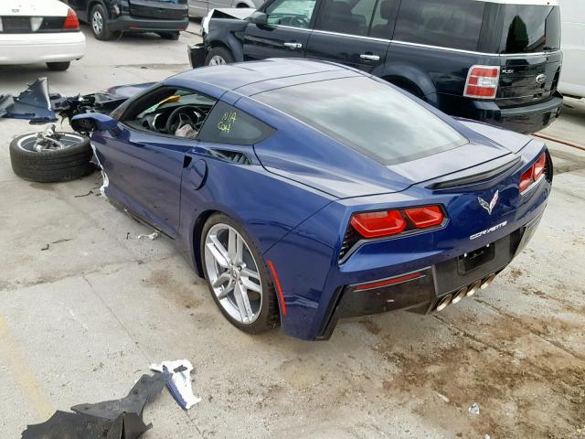 1G1YA2D70J5106366 - 2018 CHEVROLET CORVETTE S BLUE photo 3