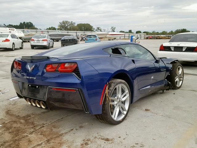 1G1YA2D70J5106366 - 2018 CHEVROLET CORVETTE S BLUE photo 4