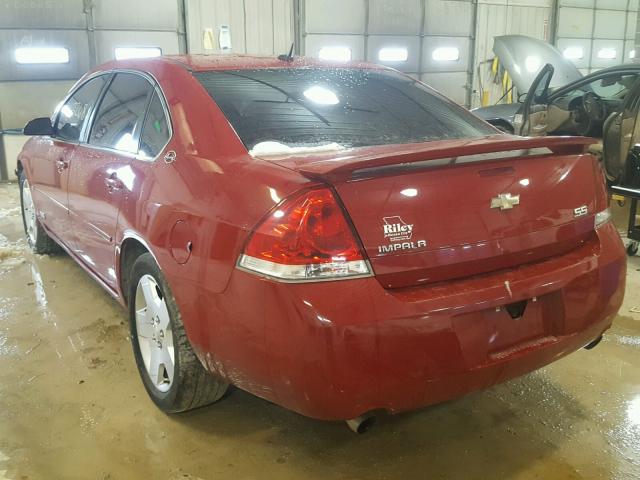 2G1WD58C689135682 - 2008 CHEVROLET IMPALA SUP RED photo 3