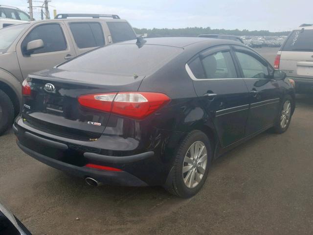 KNAFX4A84E5139590 - 2014 KIA FORTE EX BLACK photo 4