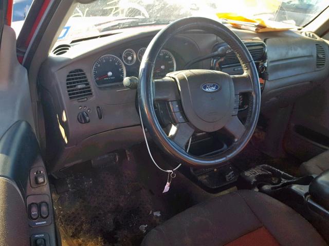 1FTYR10U45PA52151 - 2005 FORD RANGER RED photo 9