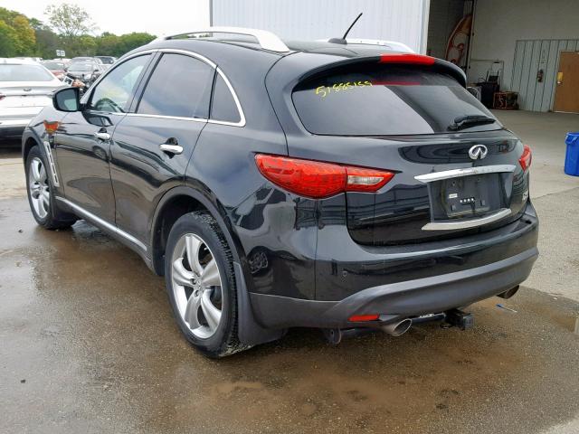 JNRAS18W19M154610 - 2009 INFINITI FX35 BLACK photo 3