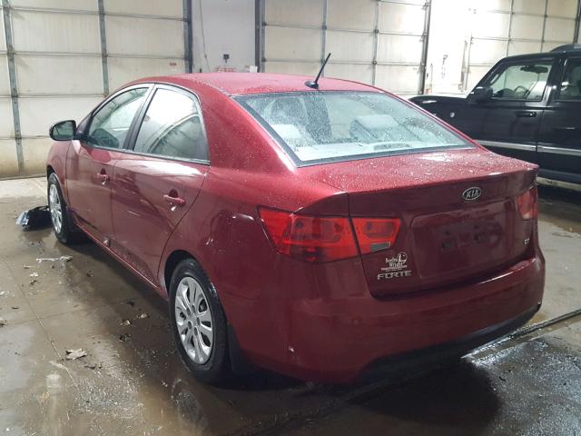 KNAFU4A22C5507640 - 2012 KIA FORTE EX RED photo 3