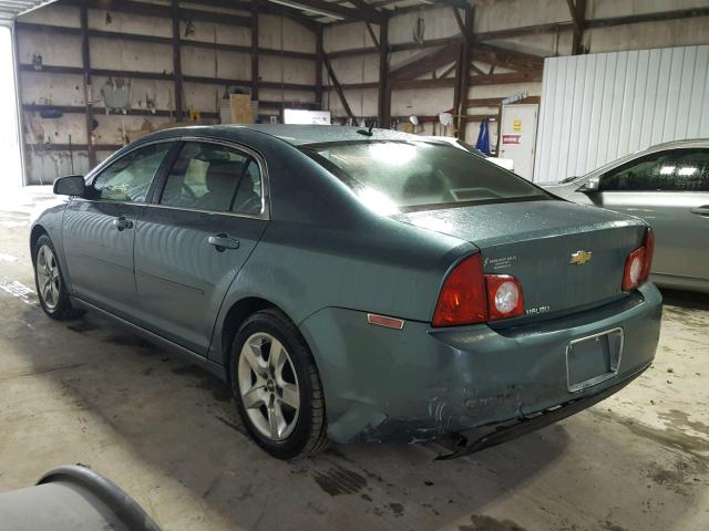 1G1ZH57B794201980 - 2009 CHEVROLET MALIBU 1LT TEAL photo 3