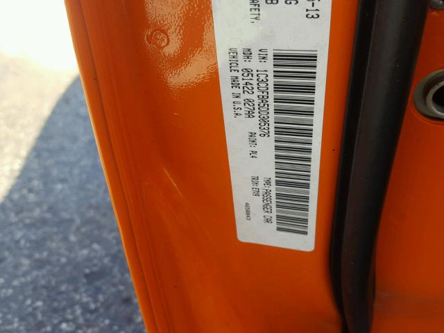 1C3CDFBA5DD305376 - 2013 DODGE DART SXT ORANGE photo 10