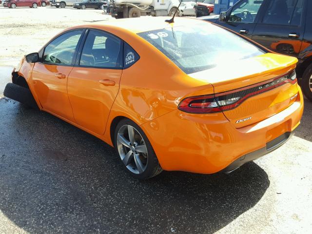 1C3CDFBA5DD305376 - 2013 DODGE DART SXT ORANGE photo 3