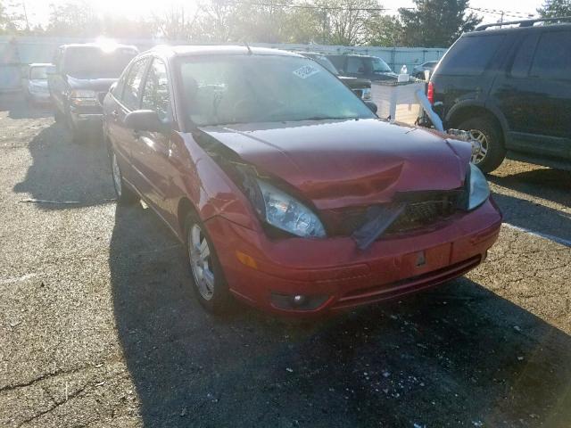 1FAHP34N85W284722 - 2005 FORD FOCUS ZX4 RED photo 1