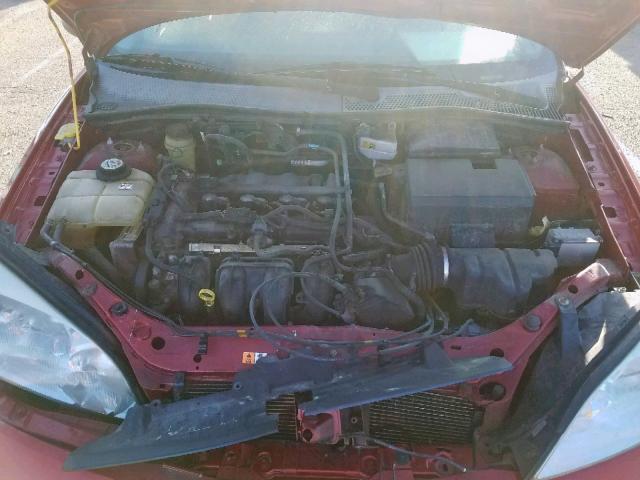 1FAHP34N85W284722 - 2005 FORD FOCUS ZX4 RED photo 7