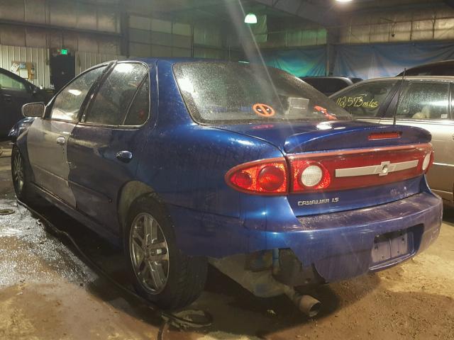 1G1JH52F537356959 - 2003 CHEVROLET CAVALIER L BLUE photo 3