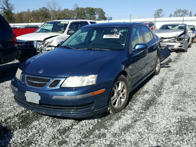 YS3FD49Y571104155 - 2007 SAAB 9-3 2.0T BLUE photo 2