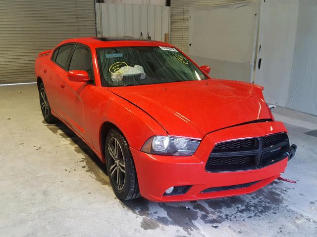 2C3CDXJG3EH335086 - 2014 DODGE CHARGER SX RED photo 1