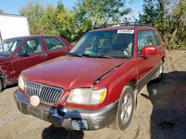JF1SF65552H736795 - 2002 SUBARU FORESTER S RED photo 2