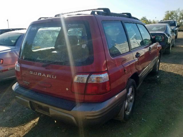 JF1SF65552H736795 - 2002 SUBARU FORESTER S RED photo 4
