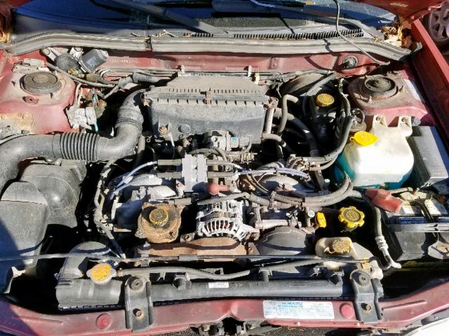 JF1SF65552H736795 - 2002 SUBARU FORESTER S RED photo 7