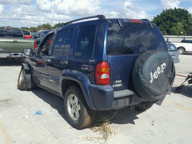 1J4GL58K92W221650 - 2002 JEEP LIBERTY LI BLUE photo 3