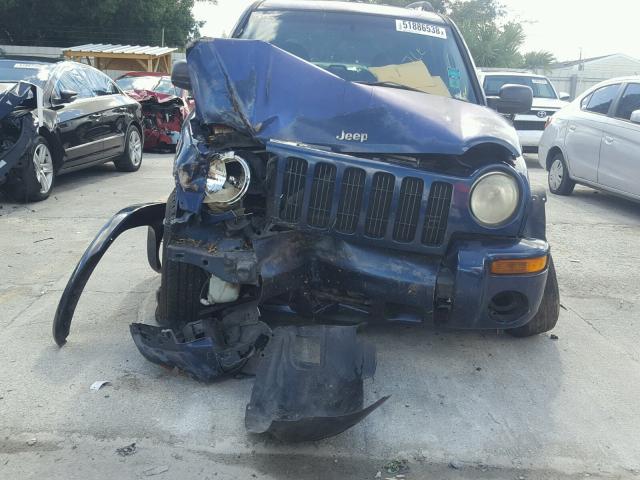 1J4GL58K92W221650 - 2002 JEEP LIBERTY LI BLUE photo 9