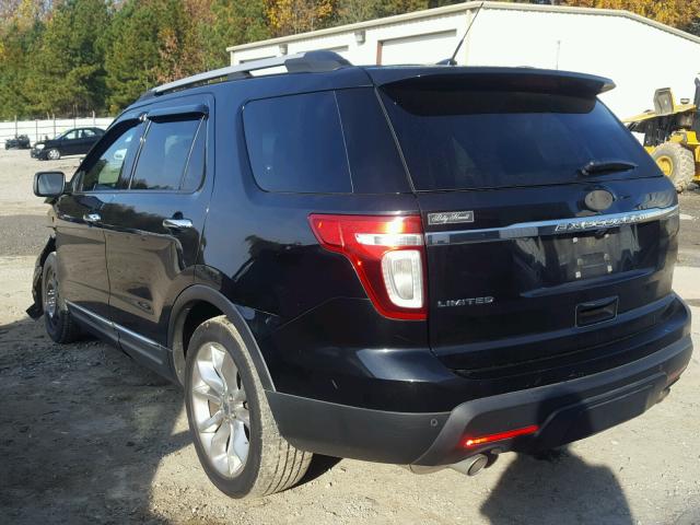 1FMHK7F89BGA44913 - 2011 FORD EXPLORER L BLACK photo 3