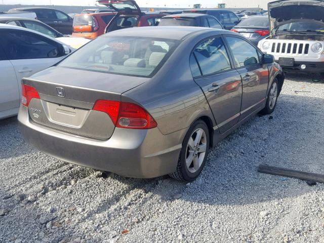 2HGFA16808H351705 - 2008 HONDA CIVIC EX GRAY photo 4