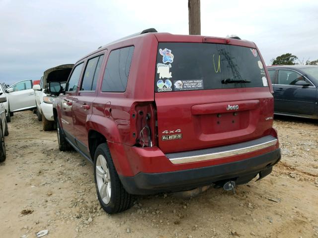 1C4NJRCB5CD525413 - 2012 JEEP PATRIOT LI MAROON photo 3