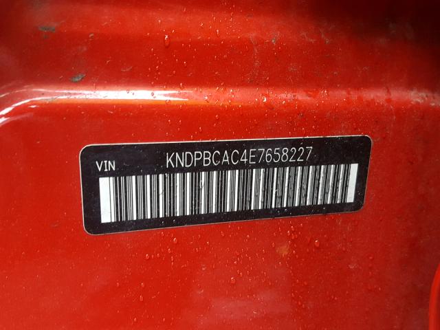 KNDPBCAC4E7658227 - 2014 KIA SPORTAGE L RED photo 10