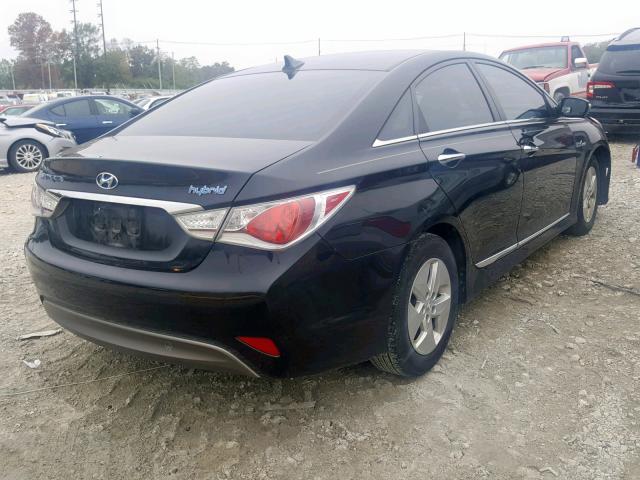 KMHEC4A46BA003306 - 2011 HYUNDAI SONATA HYB BLACK photo 4