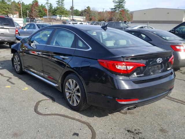 5NPE34AF6HH529927 - 2017 HYUNDAI SONATA SPO BLACK photo 3