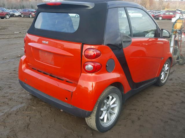 WMEEK31X58K179246 - 2008 SMART FORTWO PAS RED photo 4