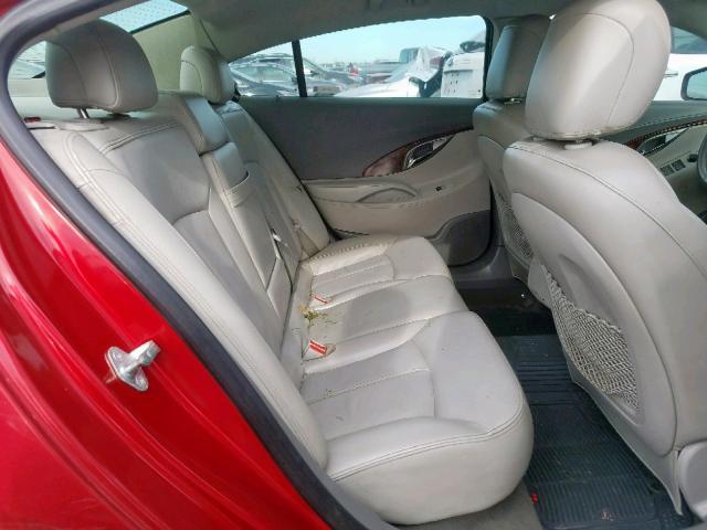 1G4GD5E33CF252566 - 2012 BUICK LACROSSE P RED photo 6