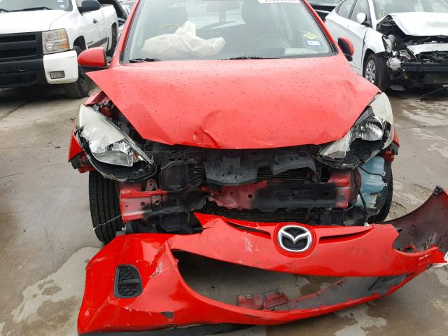 JM1DE1KY3C0139104 - 2012 MAZDA MAZDA2 RED photo 9