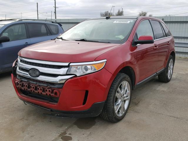 2FMDK3KC6CBA18845 - 2012 FORD EDGE LIMIT RED photo 2