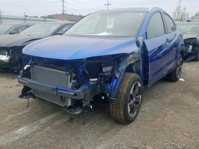 3CZRU6H77JM703300 - 2018 HONDA HR-V EXL BLUE photo 2