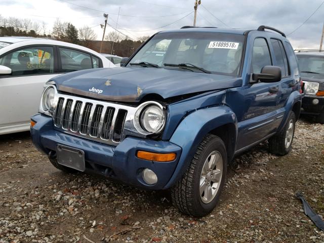 1J8GL58K74W135870 - 2004 JEEP LIBERTY LI BLUE photo 2