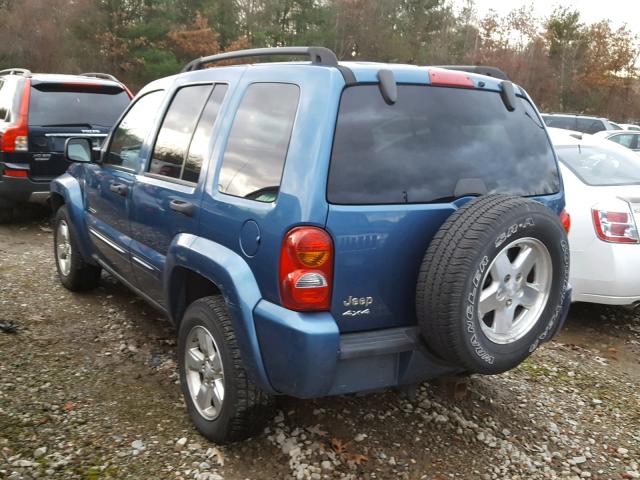 1J8GL58K74W135870 - 2004 JEEP LIBERTY LI BLUE photo 3