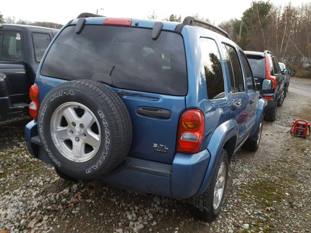 1J8GL58K74W135870 - 2004 JEEP LIBERTY LI BLUE photo 4