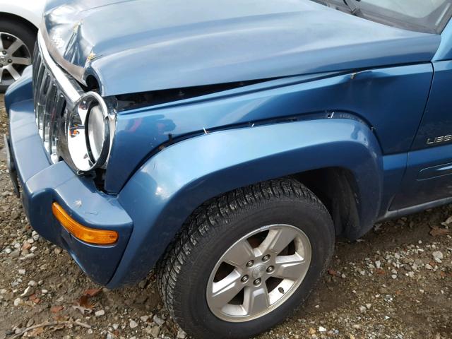 1J8GL58K74W135870 - 2004 JEEP LIBERTY LI BLUE photo 9