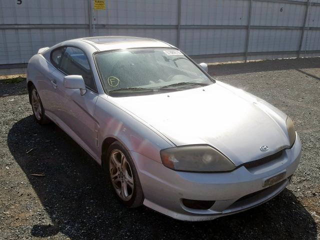 KMHHM65D25U176887 - 2005 HYUNDAI TIBURON SILVER photo 1