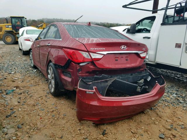 5NPEC4AB3DH774482 - 2013 HYUNDAI SONATA SE RED photo 3