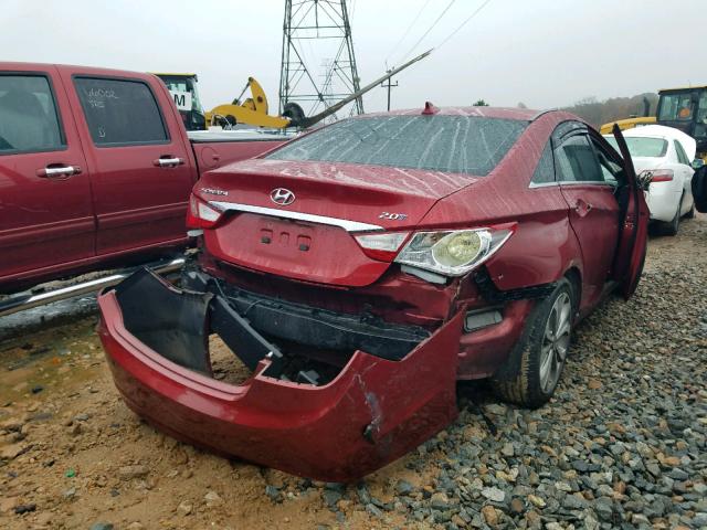 5NPEC4AB3DH774482 - 2013 HYUNDAI SONATA SE RED photo 4