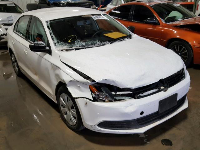 3VW2K7AJ3EM237098 - 2014 VOLKSWAGEN JETTA BASE WHITE photo 1