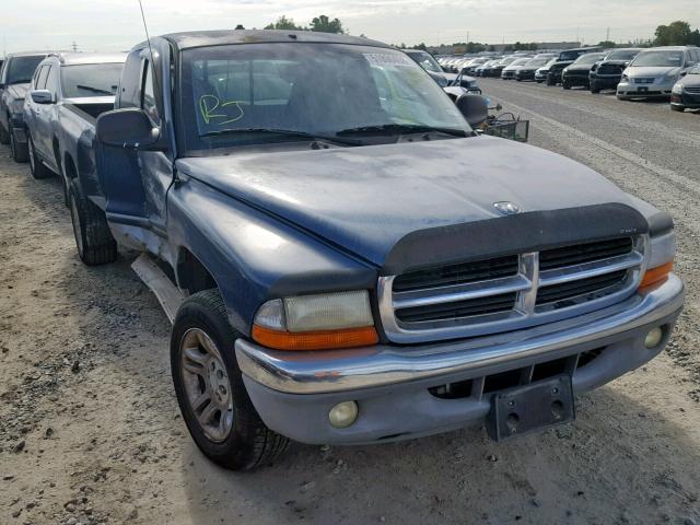 1B7GL22NX1S337193 - 2001 DODGE DAKOTA BLUE photo 1