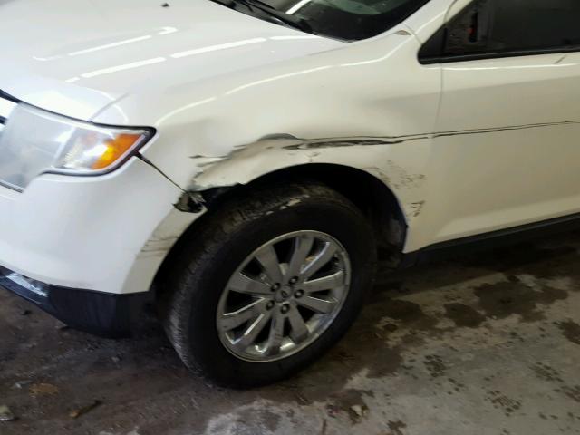 2FMDK38C38BB43347 - 2008 FORD EDGE SEL WHITE photo 9