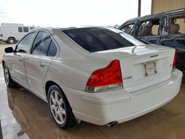 YV1RS592252465498 - 2005 VOLVO S60 2.5T WHITE photo 3