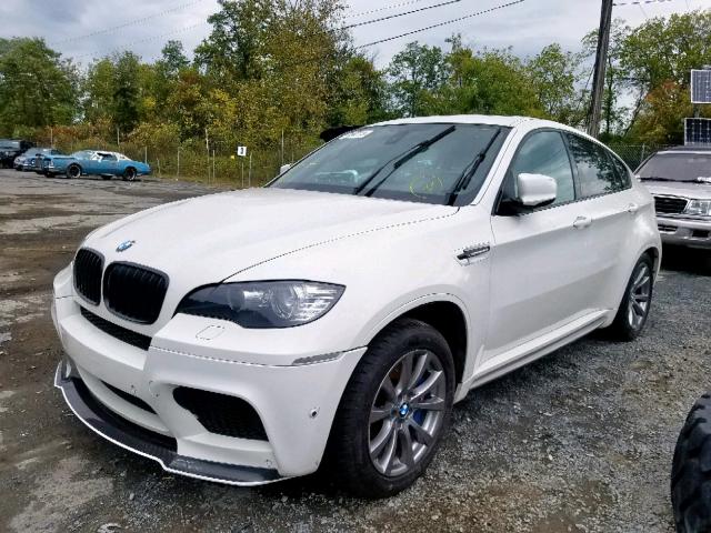 5YMGZ0C53E0C40608 - 2014 BMW X6 M WHITE photo 2