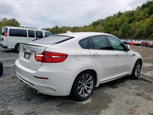 5YMGZ0C53E0C40608 - 2014 BMW X6 M WHITE photo 4