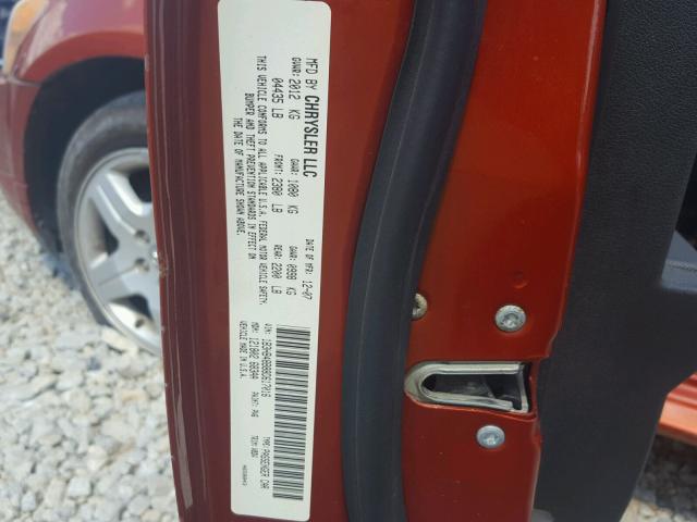 1B3HB48B88D617016 - 2008 DODGE CALIBER SX ORANGE photo 10