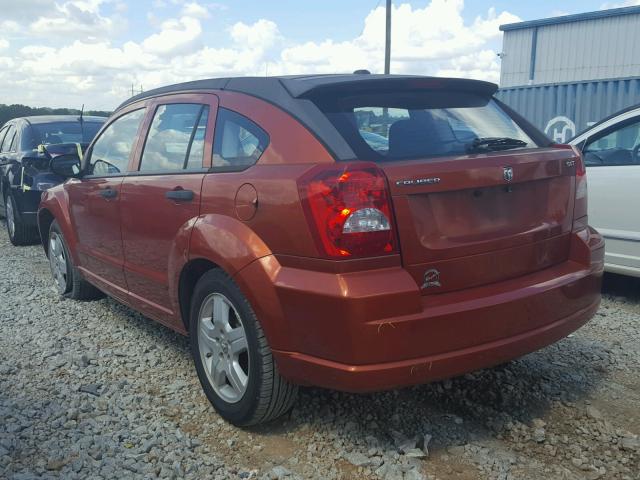 1B3HB48B88D617016 - 2008 DODGE CALIBER SX ORANGE photo 3