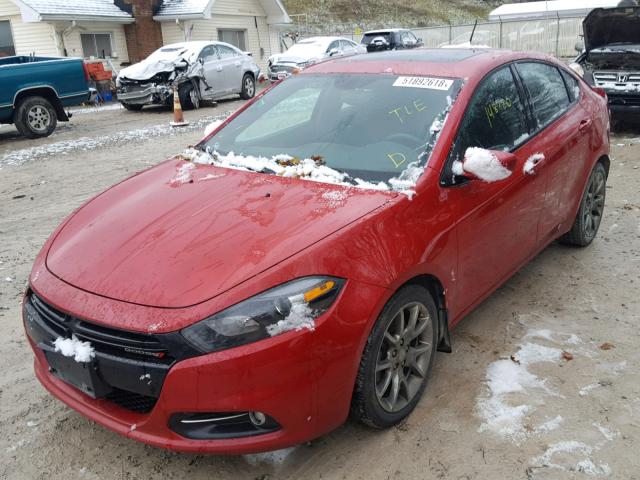 1C3CDFBB2ED677820 - 2014 DODGE DART SXT RED photo 2