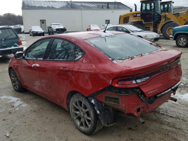 1C3CDFBB2ED677820 - 2014 DODGE DART SXT RED photo 3