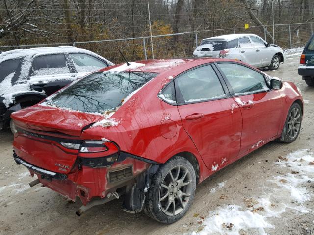 1C3CDFBB2ED677820 - 2014 DODGE DART SXT RED photo 4